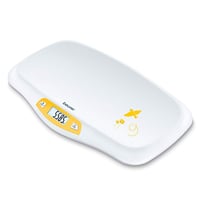 Detská váha Beurer BY 80 so zaoblenou plochou, nosnosť 20 kg, funkcia tara a hold, presnosť 5 g, bielo-žltá 4