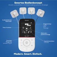 Aparat de electrostimulare 3 în 1 Beurer EM 56 Digital, TENS/EMS pentru ameliorarea durerii, tonifiere musculară și masaj, 22 de programe, 4 electrozi 3