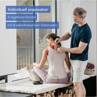 Aparat digital TENS/EMS Beurer EM 89 cu funcție de încălzire, terapie 4 în 1 pentru durere, stimulare musculară, masaj și termoterapie, 4 canale, 8 electrozi, acumulator 4