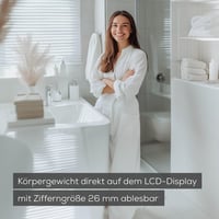 Cântar corporal din sticlă Beurer GS 10 cu efect sclipitor, afișaj LCD, înălțimea cifrelor 26 mm, capacitate 180 kg 4
