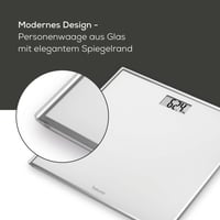 Beurer GS 120 Kompaktná sklenená osobná váha s efektem zrkadla, 27x26 cm, LCD displej, výška číslic 22 mm, plochá digitálna váha, nosnosť 150 kg 3