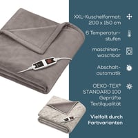 Elektrická vyhrievacia deka Beurer HD 150 XXL, 6 stupňov, prateľná – taupe – 200x150 cm 8