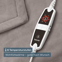 Elektrická vyhrievacia deka Beurer HD 150 XXL, 6 stupňov, prateľná – taupe – 200x150 cm 5