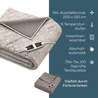 Elektrická vyhrievacia deka Beurer HD 150 XXL Nordic, 200x150 cm, 6 stupňov, prateľná - taupe 7
