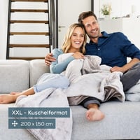 Elektrická vyhrievacia deka Beurer HD 150 XXL Nordic, 200x150 cm, 6 stupňov, prateľná - taupe 2
