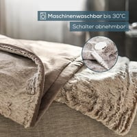 Elektrická vyhrievacia deka Beurer HD 150 XXL Nordic, 200x150 cm, 6 stupňov, prateľná - taupe 6