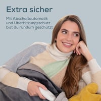 Beurer HD 75 električni grijaći pokrivač, tamnosivi, 180x130 cm, 6 stupnjeva temperature, periv u perilici rublja, s automatskim isključivanjem 5