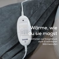 Beurer HD 75 električni grijaći pokrivač, tamnosivi, 180x130 cm, 6 stupnjeva temperature, periv u perilici rublja, s automatskim isključivanjem 4