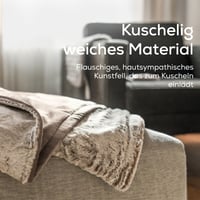 Pătură electrică încălzită Beurer HD 75 Nordic cu aspect de blană artificială, 6 trepte de temperatură, oprire automată, bej/maro, 180x130 cm 3