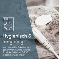 Pătură electrică încălzită Beurer HD 75 Nordic cu aspect de blană artificială, 6 trepte de temperatură, oprire automată, bej/maro, 180x130 cm 6