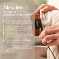 Beurer Heaty bežični jastuk za grijanje s baterijom, 3 razine temperature, automatsko isključivanje, brzo zagrijavanje, mekani samt, boja kašmira 5
