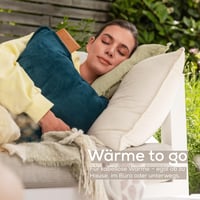 Beurer Heaty bežični jastuk za grijanje s baterijom, 3 razine temperature, automatsko isključivanje, brzo zagrijavanje, mekani samt, boja kašmira 3