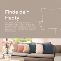 Beurer Heaty bežični jastuk za grijanje s baterijom, 3 razine temperature, automatsko isključivanje, brzo zagrijavanje, mekani samt, boja kašmira 6
