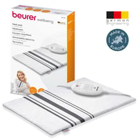 Pernă electrică încălzitoare Beurer HK 25, 3 trepte de temperatură, oprire automată, lavabilă în mașina de spălat, 40x30 cm, alb-gri 7