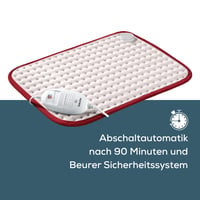 Pernă electrică încălzitoare Beurer HK Comfort cu suprafață din fleece, respirabilă, 3 trepte de temperatură, oprire automată, lavabilă, 44x33 cm 3