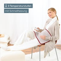Pernă electrică încălzitoare Beurer HK Comfort cu suprafață din fleece, respirabilă, 3 trepte de temperatură, oprire automată, lavabilă, 44x33 cm 4