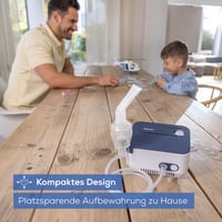 Aparat de aerosoli Beurer IH 16 pentru copii și adulți, pentru răceală și afecțiuni respiratorii, albastru/alb, design compact 2