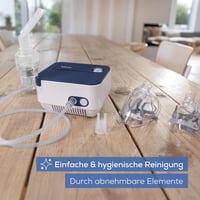 Aparat de aerosoli Beurer IH 16 pentru copii și adulți, pentru răceală și afecțiuni respiratorii, albastru/alb, design compact 5