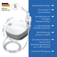Beurer IH 18 inhalator bijeli - za respiratorne bolesti, astmu i KOPB, raspršivač lijekova za odrasle i djecu, kompaktan dizajn 6
