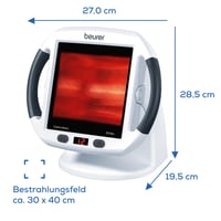 Lampă cu infraroșu Beurer IL 50 Alb - 300W, Ecran reglabil, pentru tratarea răcelii și a tensiunii musculare, Dispozitiv medical 9