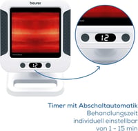 Lampă cu Infraroșu Beurer IL 60 300 W – Dispozitiv Medical cu Placă din Ceramică de Sticlă cu Protecție UV, Ecran Ajustabil, pentru Tensiuni Musculare și Răceală 6
