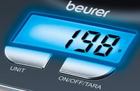 Cântar digital de bucătărie Beurer KS 25 cu bol, bol de măsurare 1,2 l, capacitate 3 kg, cu funcție Tara, afișaj iluminat 5