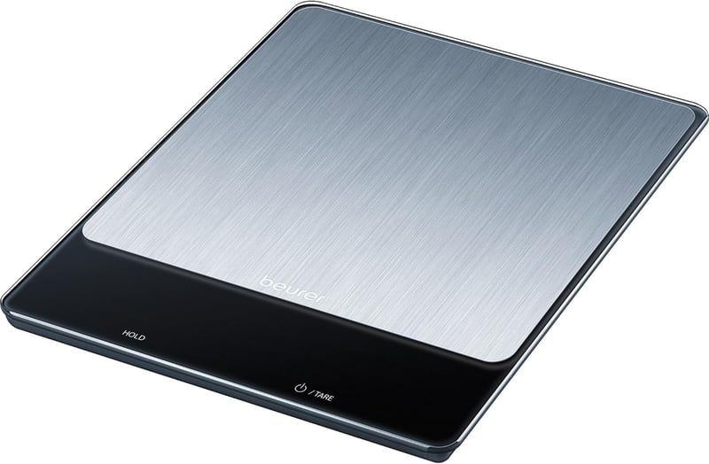 Beurer KS 34 XL rozsdamentes konyhai mérleg 15 kg-ig, tárázás és tartás funkcióval