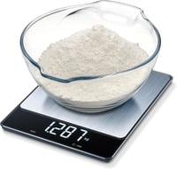 Beurer KS 34 XL rozsdamentes konyhai mérleg 15 kg-ig, tárázás és tartás funkcióval 7