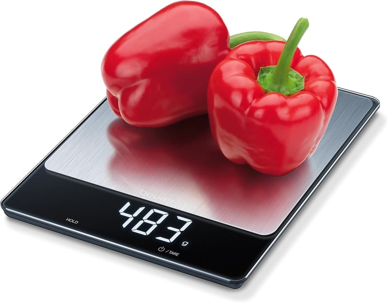 Beurer KS 34 XL rozsdamentes konyhai mérleg 15 kg-ig, tárázás és tartás funkcióval