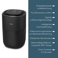 Zvlhčovač vzduchu Beurer LB 200 s technológiou studenej evaporácie, 3 úrovne zvlhčovania, funkcia sušenia filtra, pre miestnosti do 30 m², 200 ml/h 7