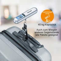 Digitálna batožinová váha Beurer LS 06 s LCD displejom, integrovaným 1 m meracím pásom, na kontrolu príručnej batožiny, max. 40 kg, na cestovanie 2