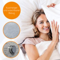 Pernă de masaj Shiatsu Beurer MG 145 pentru spate și gât, cu funcție de încălzire, husă lavabilă, 4 capete de masaj, 34x23 cm, gri 5