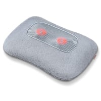 Pernă de masaj Shiatsu Beurer MG 145 pentru spate și gât, cu funcție de încălzire, husă lavabilă, 4 capete de masaj, 34x23 cm, gri 1