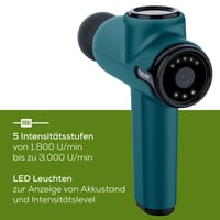 Pistol de masaj Beurer MG 99 cu 4 capete, 5 trepte de intensitate, relaxare musculară prin puncte trigger, aparat de masaj compact cu acumulator 3
