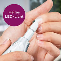Set manichiură și pedichiură Beurer MP 41 – Pilă electrică pentru unghii cu 7 capete, lumină LED, cu geantă de depozitare, alb 4