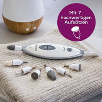 Set manichiură și pedichiură Beurer MP 41 – Pilă electrică pentru unghii cu 7 capete, lumină LED, cu geantă de depozitare, alb 2