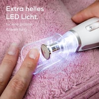 Set manichiură și pedichiură electric Beurer MP 62, 10 accesorii, lumină LED, husă de depozitare, alb 4