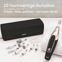 Beurer MP 84 Special Edition, pilă electrică pentru unghii și set de manichiură-pedichiură, 10 accesorii, lumină LED, etui, 4400 rpm, negru 3