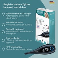 Beurer OT 30 BasalControl inteligentný bazálny teplomer s technológiou Bluetooth na sledovanie cyklu, s aplikáciou Ovy, na nehormonálnu antikoncepciu a prirodzené plánovanie rodičovstva 5