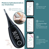 Beurer OT 30 BasalControl inteligentný bazálny teplomer s technológiou Bluetooth na sledovanie cyklu, s aplikáciou Ovy, na nehormonálnu antikoncepciu a prirodzené plánovanie rodičovstva 2