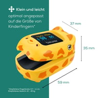 Detský pulzný oxymeter na prst Beurer PO 13 Kids, meranie tepu a hladiny kyslíka v priebehu niekoľkých sekúnd, malé rozmery, automatický displej, vrátane puzdra na opasok 3