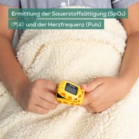Detský pulzný oxymeter na prst Beurer PO 13 Kids, meranie tepu a hladiny kyslíka v priebehu niekoľkých sekúnd, malé rozmery, automatický displej, vrátane puzdra na opasok 2