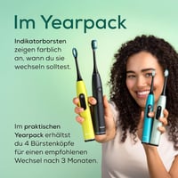 Set de 4 capete de schimb pentru periuța de dinți electrică Beurer SC Premium Whiten, compatibile cu aparatele SC 30, SC 50 și Philips Sonicare, duritate medie 6