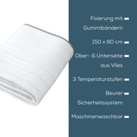 Saltea electrică Beurer TS 17, material fleece moale, 150x80 cm, 3 trepte de temperatură, strat antiderapant, întrerupător detașabil, lavabilă la 30°C, gri 6