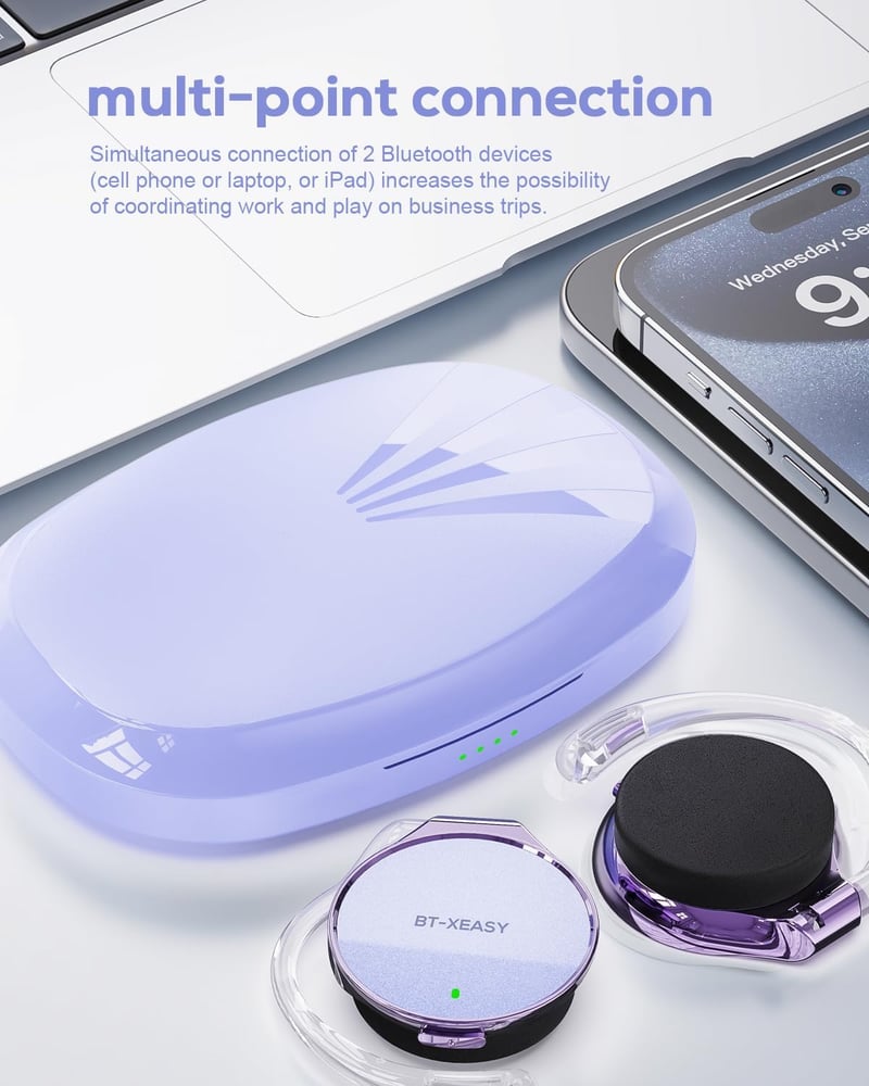 BEVCEFCC Open Ear Bluetooth 5.4 Vezeték Nélküli Fülhallgató 52 Órás Akkumulátor