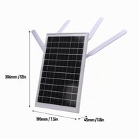Bewinner Solárny 4G LTE modemový router s WiFi 6 extenderom, 12W solárny panel, 18000 mAh batéria, IP66 vodoodolnosť, dosah 150 m, slot na SIM kartu, biela anténa 3