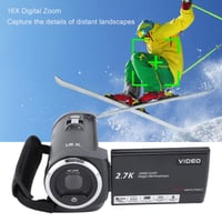 Cameră video Bewinner 2.7K QHD, 50MP, Zoom digital 16x, Ecran rotativ de 2.8 inchi la 270 de grade, Cameră pentru vlogging și selfie-uri, ideală pentru călătorii 2