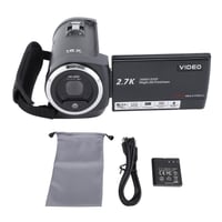 Cameră video Bewinner 2.7K QHD, 50MP, Zoom digital 16x, Ecran rotativ de 2.8 inchi la 270 de grade, Cameră pentru vlogging și selfie-uri, ideală pentru călătorii 9
