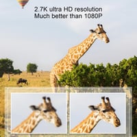 Cameră video Bewinner 2.7K QHD, 50MP, Zoom digital 16x, Ecran rotativ de 2.8 inchi la 270 de grade, Cameră pentru vlogging și selfie-uri, ideală pentru călătorii 4