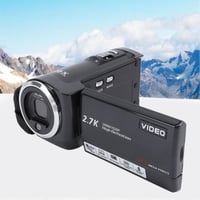 Cameră video Bewinner 2.7K QHD, 50MP, Zoom digital 16x, Ecran rotativ de 2.8 inchi la 270 de grade, Cameră pentru vlogging și selfie-uri, ideală pentru călătorii 5